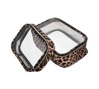 DECORNIJIA 2 Pièces Trousse de Toilette Étanche Capacité Portable Organiseur Transparent pour Voyage et Activités Extérieures