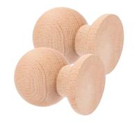 DECORNIJIA 2 Pièces Wood Ball Finials for Indoor Staircases Unfinished Hardwood Decorative Finials for Furniture Classical Elegant Wooden Staircase Accessories