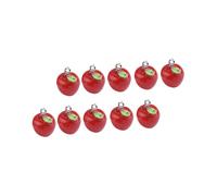 DECORNIJIA 20 Pendentifs Pomme pour Fabrication de Bijoux Diy 20 Pièces en Résine Rouge Design Élégant et Noble, Accessoires Pratiques Grosse Qualité