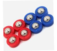 DECORNIJIA 20 pièces Accessoires Mini Palets Shuffleboard Bleu Rouge Billes Roulantes pour Tabletop Jeux de Curling Ensemble Remplacement Facile à Installer pour Maison et Clubs