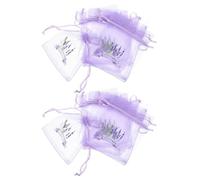 DECORNIJIA 20 pièces Lot de Sachets Vides Filet à Cordon Sacs à Lavande pour Stockage Sachets Parfumés Multi-usages Mesh Décoratif et Pratique Couleur Lavande Douce