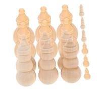 DECORNIJIA 20 Pièces Mini Snowman Decoration Wooden Peg Dolls Unfinished Diy Paintable Snowman Ornaments For Christmas Crafting And Creative Holiday Decor