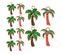 DECORNIJIA 20 pièces Pendentifs Style Hawaï pour Bijoux DIY Accessoires de Création de Colliers et Boucles Oreilles Alliage Rouge et Lot Mixte