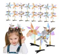 DECORNIJIA 20 Pièces Pinces à Cheveux Moulin à Vent à Paillettes Accessoires et Décoratifs et Filles Lot de Barrettes Colorées pour Fêtes et Usage Couleur Aléatoire