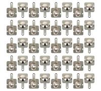 DECORNIJIA 20 Pièces Plaques à Ressort en Fer pour Batterie AA, Contacts Positifs et Négatifs Doubles Faces 12x12 Mm, Conversion Ressort Chargeur Télécommande, Accessoires de Rechange