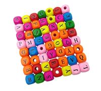 DECORNIJIA 200 pièces Perles Multicolores Alphabet DIY Carrées avec Lettres pour Création Bijoux Bracelet et Décoration