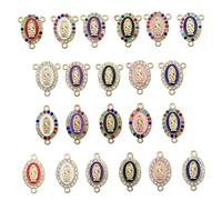 DECORNIJIA 24 pièces Breloques Mary Alliage pour Collier et Bracelet DIY Pendentifs Religieux Décoratifs Accessoires Durables pour Création Bijoux