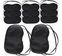 DECORNIJIA 24 pièces Couvre Yeux de Voyage Masque de Sommeil Noir avec Élastique Cache Lumière pour à Avion ou Voiture