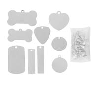 DECORNIJIA 24 pièces Étiquettes Vierges Acier Inoxydable Brillantes pour Bijoux DIY Pendentifs Breloques et Médailles Résistantes et Faciles à Graver