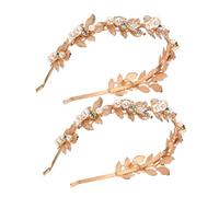 DECORNIJIA 2pièces Accessoires De Mariage Bandeau Élégant Baroques Avec Perles Pour Mariée Pour Cérémonies Et Fêtes