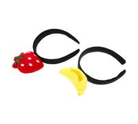 DECORNIJIA 2pièces Bandeaux De Fruits Pour Femme Avec Motif De Fraise Banane Accessoire De Coiffure Pour Fête Cosplay Et Diffusion Direct