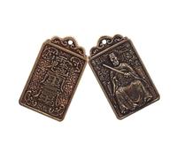 DECORNIJIA 2pièces Étiquette Amulette de Style Chinois Année du Dragon Pendentif Chance Décoration Suspendue Feng Shui