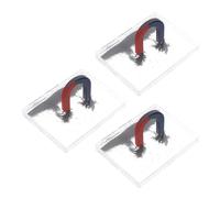 DECORNIJIA 3 Ensembles Boîtes de Poudre de Fer pour Démonstration de Champ Magnétique avec Aimants Fer à Cheval Outil Pédagogique pour Expériences Scientifiques et Leçons de Physique