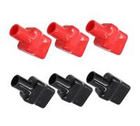 DECORNIJIA 3 paires Couvre-borne Batterie Flexible et Pratique de Capuchons de Protection Positifs et Négatifs Adaptés pour Automobile et Moto