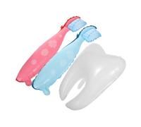 DECORNIJIA 3 Pièces Ballons Géants Brosse Dents et Dents pour Garçon Fille Décorations Légères et Faciles à Gonfler pour Anniversaires Showers et Célébrations Dentition Garçon Fille