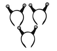 DECORNIJIA 3 Pièces Bandeau Escargot Noir Accessoires Costume Femme Antennes Rigolotes pour Fête Carnaval Cosplay Confortable et Original