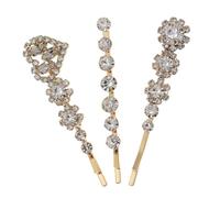 DECORNIJIA 3 pièces Barrettes Cheveux Strass Épingles Décoratives Cristal et Diamants Accessoires Coiffure Élégants pour Femmes Style Chic et Polyvalent