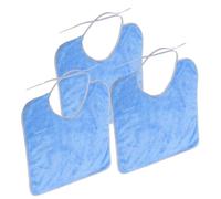 DECORNIJIA 3 pièces Bavoirs Adultes Lavables et Durables Bavoirs pour Seniors et Personnes Âgées Lot de Repas Portables et Ajustables Protection Étanche pour Repas