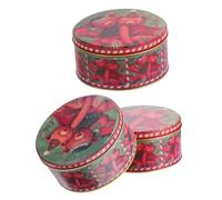 DECORNIJIA 3 Pièces Boîtes à Biscuits Métalliques avec Couvercles Étanches Boîtes Rondes Compactes pour Snacks Pâtisseries et Contenants de Rangement Portables et Robustes