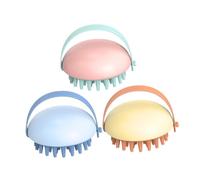 DECORNIJIA 3 pièces Brosse Massage Chevelu Peigne Spa Tpr Élastique Nettoyage Anti-pelliculaire et Stimulation Circulation Outil Multifonction pour Soins Capillaires