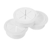 DECORNIJIA 3 pièces Cache Passe Câble de Bureau Rond Plastique Lot pour Gestion des Fils Passe Câbles pour Bureaux et Tables Informatiques Couverture de Trou pour et Esthétique