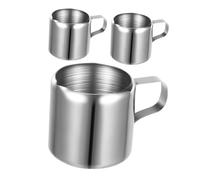 DECORNIJIA 3 pièces Pichet Mousse Lait Inox Tasse Mousseur Lait Portable Design Élégant pour Café Maison Bureau