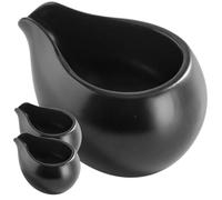 DECORNIJIA 3 pièces Pot Lait Céramique Moderne avec Bec Verseur Unique Pichet à Sauce et Lait pour Service sans Cuisine et Restaurant Occidental