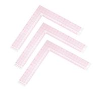 DECORNIJIA 3 pièces Règle Couture Transparente avec Graduations Précises Équerre Angle Droit pour Modélisme Vêtement et Projets DIY Outil Léger pour Créateurs et Tailleur