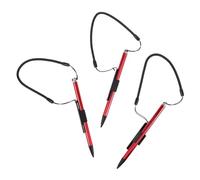DECORNIJIA 3 Pièces Stylet pour Écran Tactile avec Base Fixe et Cordon à Ressort Stylet Résistif pour Tablette Smartphone Stylo Écriture et Dessin Ergonomique Rouge
