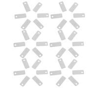 DECORNIJIA 30 Pièces Étiquettes En Acier Inoxydable Etiquettes Pendentif Étiquettes Métalliques Vierges Silver