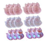 DECORNIJIA 30 pièces Lot de Breloques Pendentifs Renard Verre pour Création Bijoux DIY Décorations Uniques pour Bracelets Colliers et Boucles Doreilles Couleurs Pastel Assorties