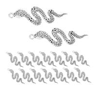DECORNIJIA 30 Pièces Pendentif serpentin rétro Charmes de la boucle d'oreille pendentif animal Supplies de bijoux de serpent Boucles d'oreilles qui font des charmes Silver
