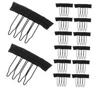 DECORNIJIA 3sacs Pinces à Cheveux Et Peignes Pour Perruques Petits Accessoires Avec Dents Larges Pour Fixation De Bonnets De Perruque Et Postiches