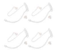 DECORNIJIA 4 Embouts de Remplacement pour Oreillette à Tube Acoustique Transparent, Ensemble de 4 Pièces Compatible Radios Bidirectionnelles, Tube de L'écouteur Flexible, pour