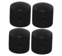 DECORNIJIA 4 Ensemble Accessoires pour guitares électriques bouton tournant de commande accessoires de basse bouton rotatif du potentiomètre Métal Noir