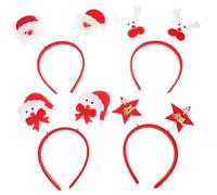 DECORNIJIA 4 Pièces Bandeaux de Noël Cerceau de Tête Sapin et Renne Festif Léger et Accessoire Garçon Fille et Adulte pour Fête de Noël