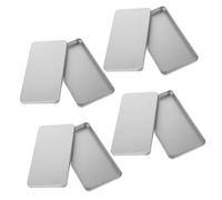 DECORNIJIA 4 pièces Boîte de Rangement pour Coque de Téléphone Fer Organiseur de Coques et Films Verre Petite Boîte Pratique pour Accessoires et Couvercle Intégré Design Moderne