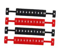 DECORNIJIA 4 pièces Compteur de Score Compact et Portable pour Babyfoot et Shuffleboard Unité de Marquage Multifonction avec Indicateurs Noirs et Rouges Accessoire pour Table de Football de