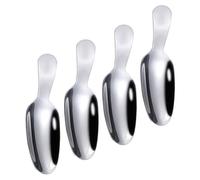 DECORNIJIA 4 Pièces Cuillère à Thé Acier Inoxydable Courte et Confortable Doseuse pour Dessert et Glace Scoop Ménager Facile à Nettoyer Poignée Ergonomique Usage Domestique et Professionnel