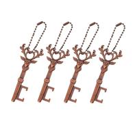 DECORNIJIA 4 Pièces Décapsuleur Noël Forme Cerf Rétro Ouvre Bouteille Décoratif pour Mariage et Maison