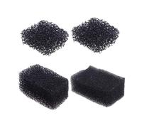 DECORNIJIA 4 Pièces Éponge de Maquillage Cicatrice Noire Éponges Dense et Perforée pour Spéciaux Halloween et Maquillage Artistique Portable