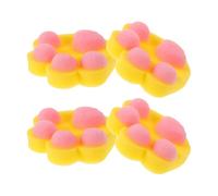 DECORNIJIA 4 Pièces Éponges de Bain à Motifs Lot de Éponges Corporelles Exfoliantes Forme de Griffes de Chat Luffa de Douche pour Garçon Fille Douce pour Garçon Fille