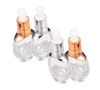 DECORNIJIA 4 pièces Flacons Verre avec Compte Gouttes Pratiques Bouteilles Vides Portables pour Huiles Essentielles et Contrôle Précis Dosage Usage Domestique Couleur Couleur Aléatoire