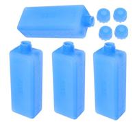 DECORNIJIA 4 Pièces Lot de Pains de Glace Réutilisables pour Glacière Boîte à Glace Portable Légère Caoutchouc Refroidissement et Conservation pour Activités Extérieures et Lunch Box