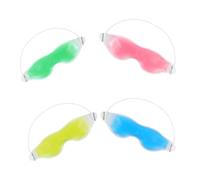 DECORNIJIA 4 pièces Masque Yeux Gel Réutilisable Pack Chaud Froid Confort Coussinets Relaxants Pour Fatigue et Sommeil Voyage Maison