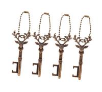 DECORNIJIA 4 Pièces Ouvre Bouteilles Noël Alliage de Zinc Forme Vintage Décapsuleur Créatif pour Festifs
