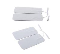 DECORNIJIA 4 pièces Patchs électrodes rectangulaires lot de non tissées auto-adhésives conducteur sans latex pour stimulation musculaire et traitement à domicile