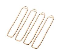 DECORNIJIA 4 Pièces Pendentifs Cadre Creux Géométrique Plaqué Or Résistant Décoloration Cadre Rectangle pour Création Bijoux DIY Boucles Doreilles et Colliers