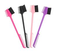 DECORNIJIA 4 pièces Pinceaux Sourcils Double-embout Multifonction Brosse à Sourcils et Cils et Douce Lot pour Maquillage Précis et Soins Quotidiens