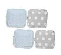 DECORNIJIA 4 Pièces Sac de Rangement Portable Oxford Organisateur Compact et Étanche pour Protège Slips Pochette Discrète Voyage Bureau et École